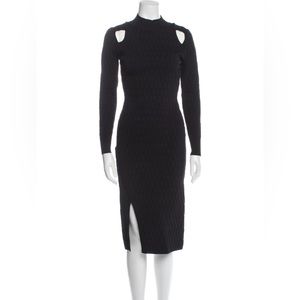 JONATHAN SIMKHAI Mock Neck Midi Length Dress